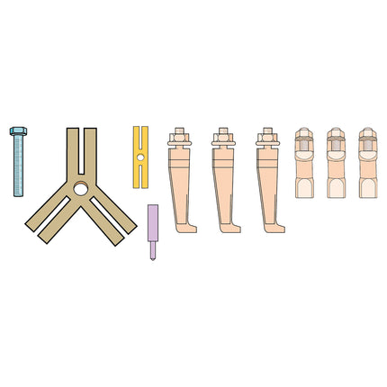 08605300 - Mechanical Thin Jaw 2/3 Leg Puller Kit 75mm