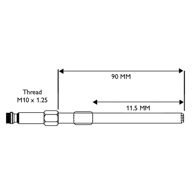 31423370 - Glowplug Adaptor - M10 x 1.25 Long - Mazda, Nissan & Toyota