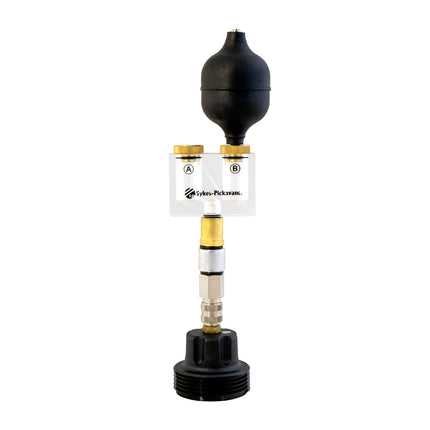 33195000 cylinder leakage tester shown with a cooling cap (not supplied)