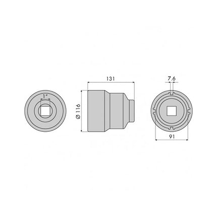 GO1332 - Hub Nut Socket - Scania