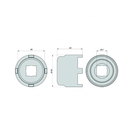 GO1346 - Hub Nut Socket - Renault